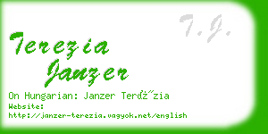 terezia janzer business card